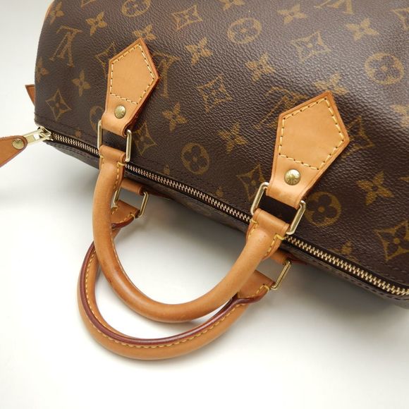 Louis Vuitton Monogram Speedy 30 Handbag Brown - Picture 5 of 8
